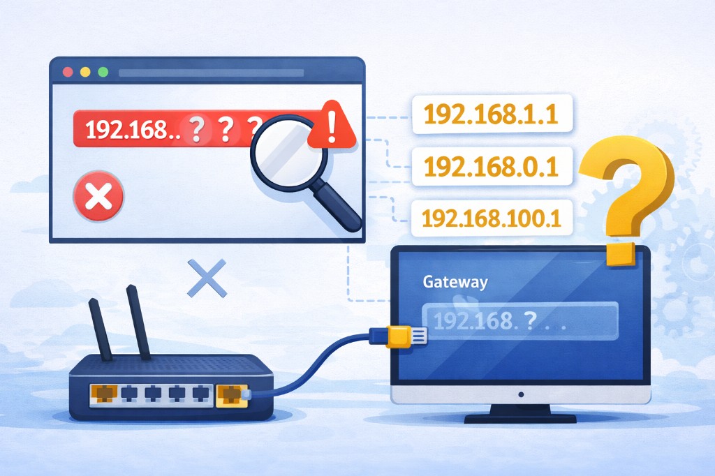 Wrong IP address — try alternative gateway addresses